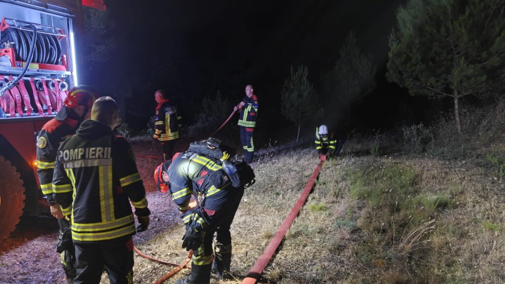 Pompierii români, prima intervenție în Franța / Au luptat cu un incendiu de pădure în sudul țării