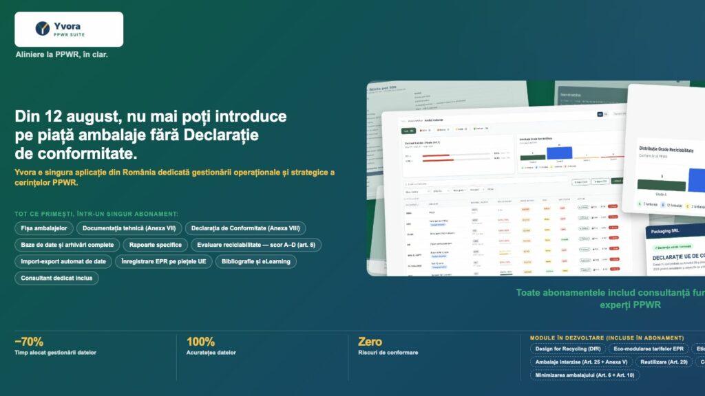 YVORA: Aplicația românească pentru ambalaje devine obligatorie