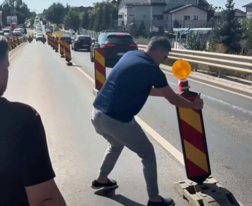 Scandal la podul peste A0: primarul din Berceni a oprit reparațiile și a mutat balizele. „Luni mă găsiți spânzurat de pod”