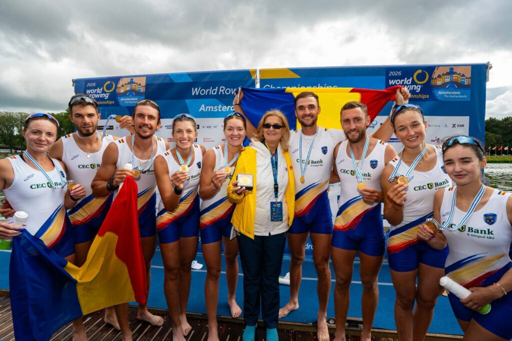 România strălucește la Amsterdam: aur la canotaj. Bolojan, după aurul mondial: „Ne-ați făcut o mare bucurie”
