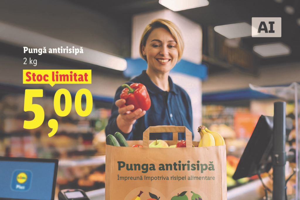 Un nou pas în plus în combaterea risipei alimentare: Lidl România introduce Punga antirisipă și oferă o nouă șansă fructelor și legumelor cu mici imperfecțiuni cosmetice