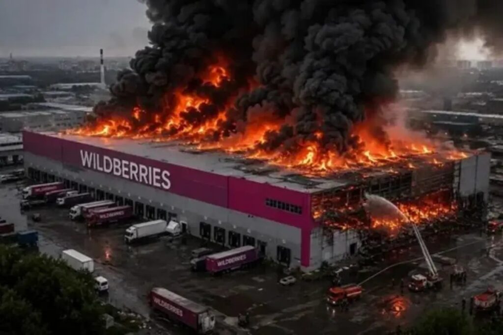 Drone ucrainene lovesc din nou Rusia. Cinci morți și incendiu la depozitul celui mai mare retailer online din țară