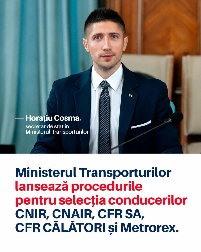 „România are nevoie de voi”. Apelul unui oficial din Ministerul Transporturilor pentru profesioniștii care vor să conducă CNAIR, CNIR, CFR și Metrorex