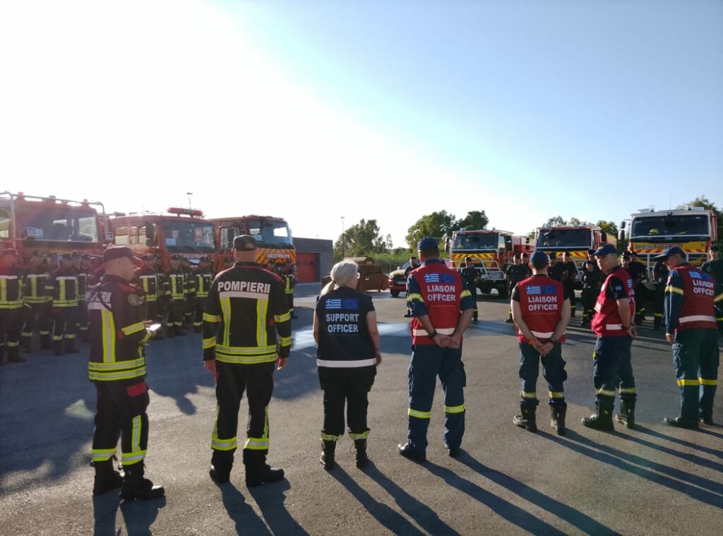 Pompierii români, pregătiți să intervină în Grecia. Prima zi a misiunii