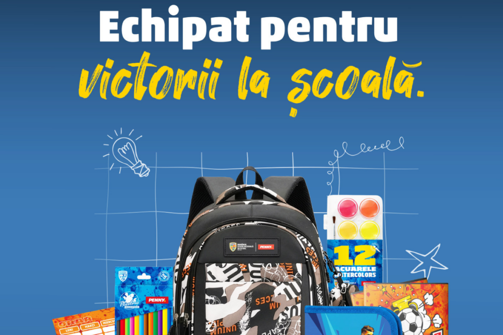 PENNY și Federația Română de Fotbal îi ajută pe cei mici să fie echipați pentru victorii la școală