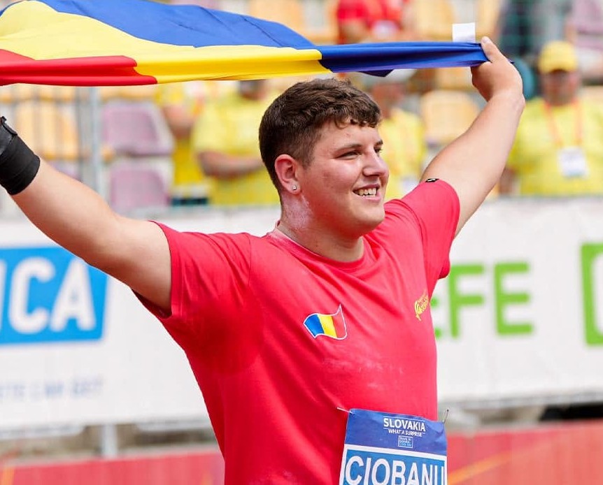 Atletul român Ștefan Ciobanu, pe locul 8 în finala probei de aruncare a greutății la Mondialele U20