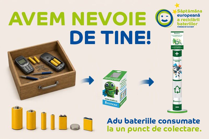 Fiecare baterie reciclată contează!