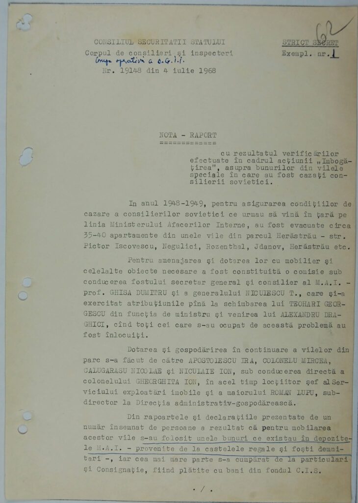 Obiecte confiscate din proprietățile familiei regale, folosite de comuniștii români pentru luxul consilerilor sovietici