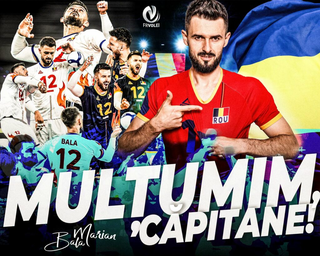 Căpitanul naționalei de volei a României se retrage. Meciul cu Franța, ultima partidă acasă pentru Marian Bala