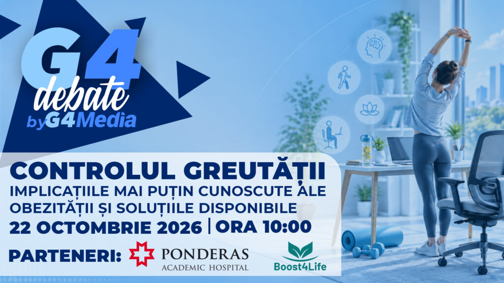 G4Media organizează joi o dezbatere despre obezitate și soluțiile de control al greutății, LIVE de la ora 10:00