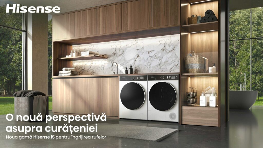 Hisense Infinite Series 5, noua generație de mașini de spălat și uscătoare inteligente, create pentru locuințe moderne