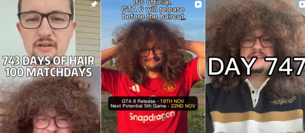 746 fără să se tundă. Un fan Manchester United a pierdut pariul cu propriul păr