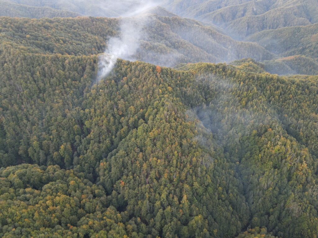 Incendii de vegetație în Caraș-Severin și Vâlcea. Autoritățile au intervenit cu elicoptere Black Hawk și avioane Spartan