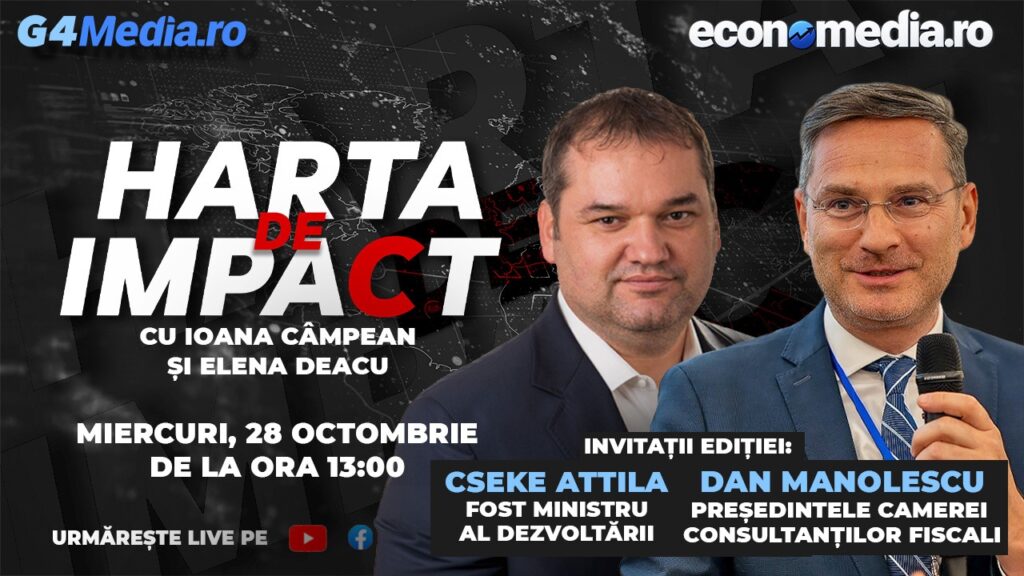 Cseke Attila și Dan Manolescu, invitații ediției de astăzi a emisiunii „Harta de impact”: Cum va arăta reforma administrativă și ce mai poate taxa Guvernul?