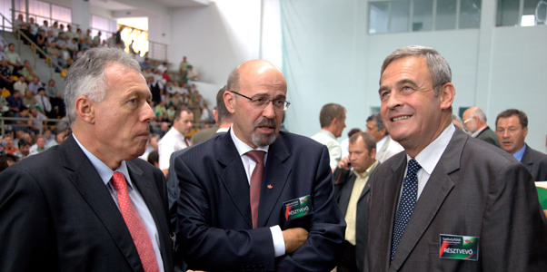 Laszlo Borbely, Marko Bela şi Tokes Laszlo la Marea Adunare Generala a Aleşilor Locali din Ţinutul Secuiesc, în Mircurea Ciuc 