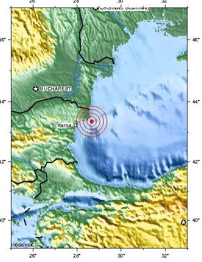 Cutremur de 5,8 grade pe scara Richter, în Marea Neagră