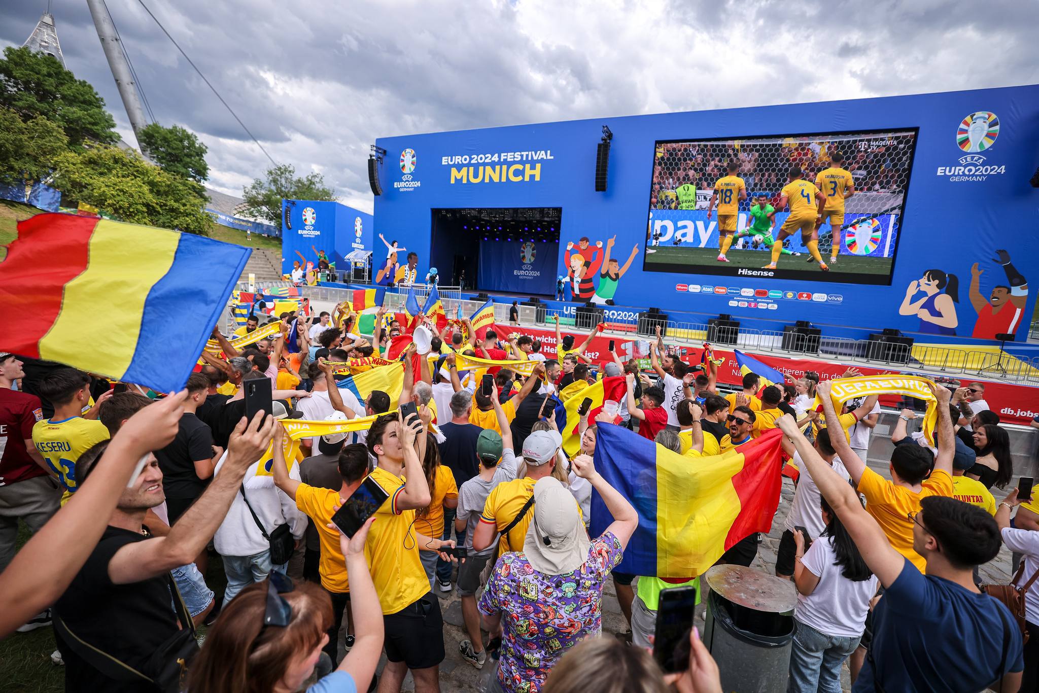 Partidei Momente speciale pentru fanii României la Munchen, înaintea partidei cu ...