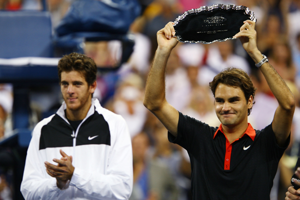 Juan Martin Del Potro şi Roger Federer