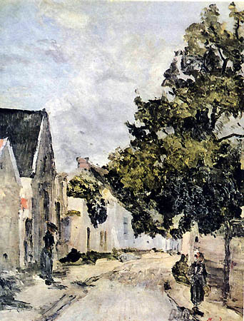 Ion Andreescu - Strada în Barbizon, în timpul verii 