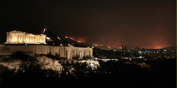 Atena ameninţată de incendii