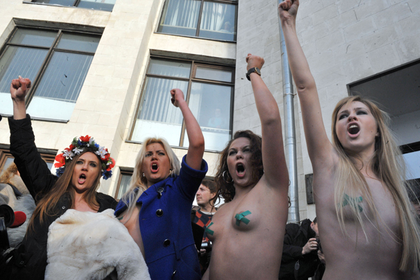 Protest al organizaţiei Femen, din Ucraina