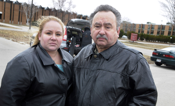 Arthur Budzinski şi fiica sa, Gigi Budzinski (Imagine: Mediafax Foto/AFP)