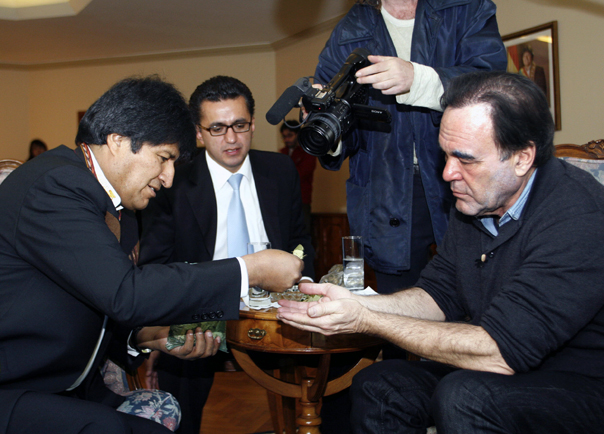 Evo Morales şi Oliver Stone